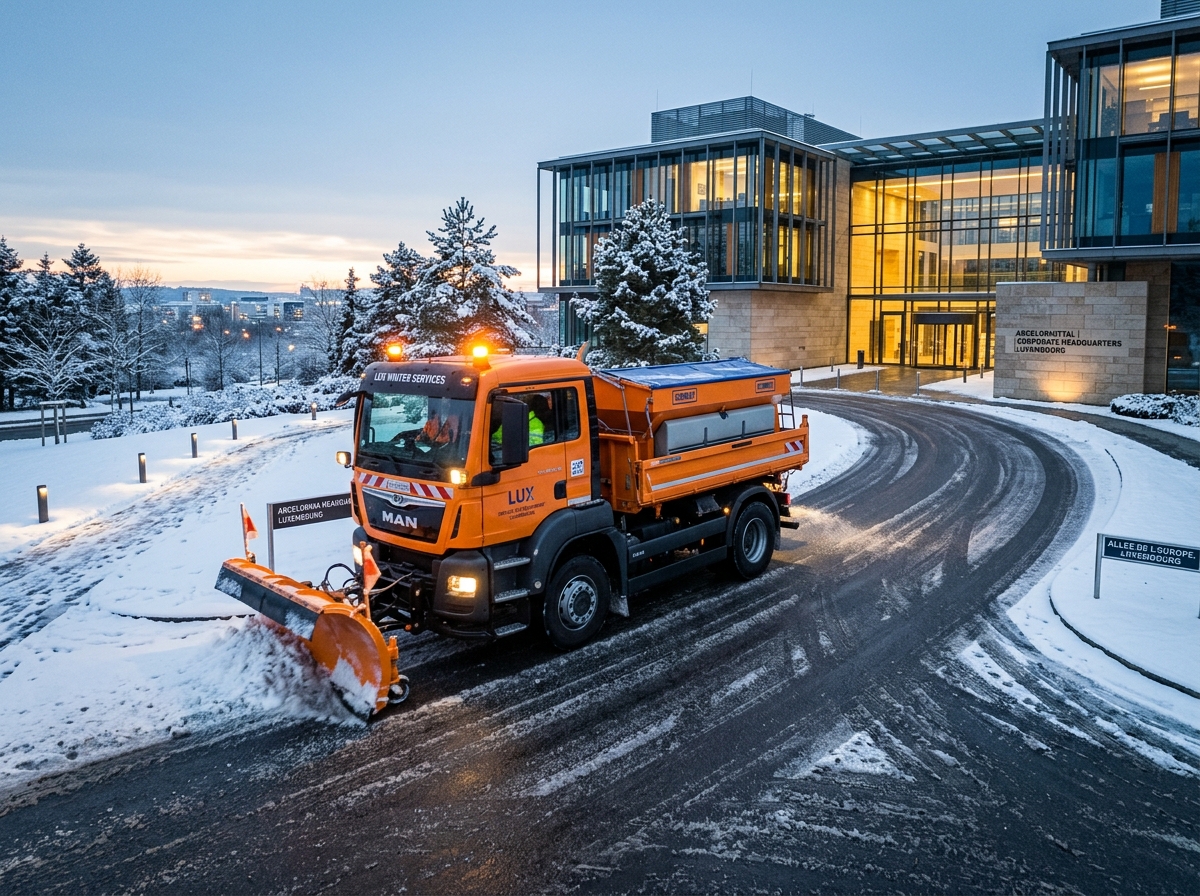 Service hivernal déneigement et salage Luxembourg